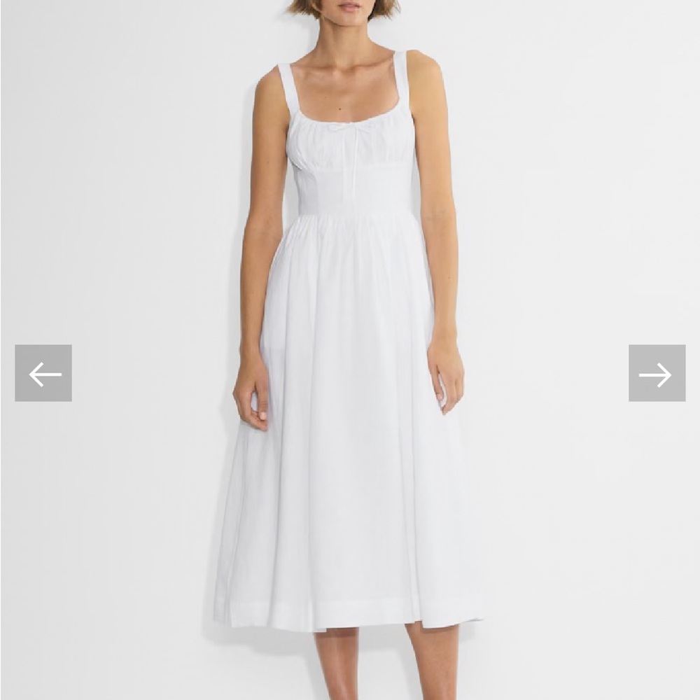 Wilfred White Linen Midi Dress size 6 NWT